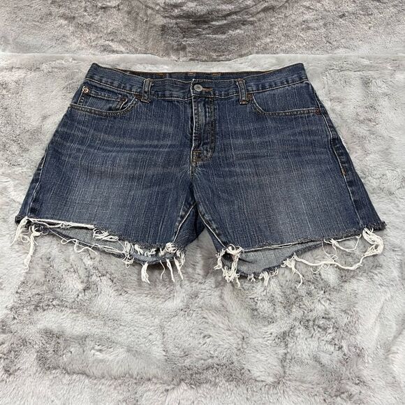 Lucky Brand Dungaree American Standard juniors denim cut off shorts Size 30 - Picture 1 of 7